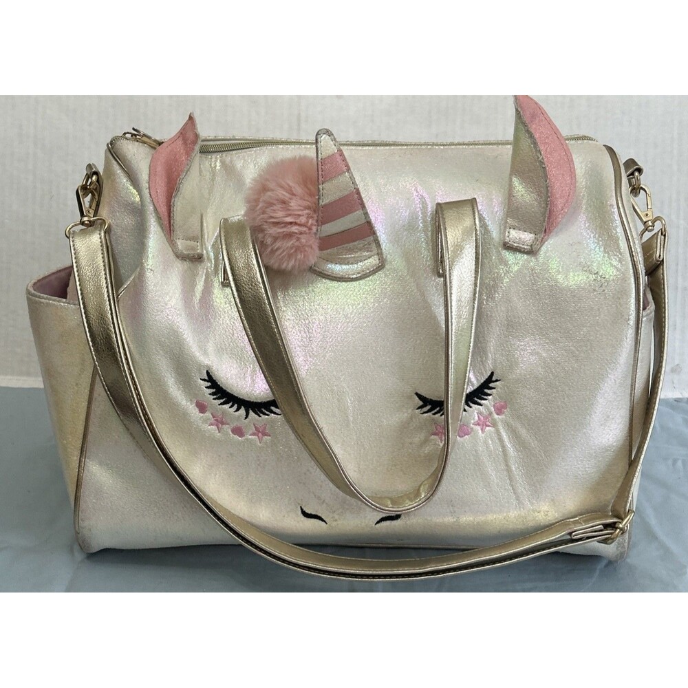 Under One Sky iridescent unicorn weekender duffel bag